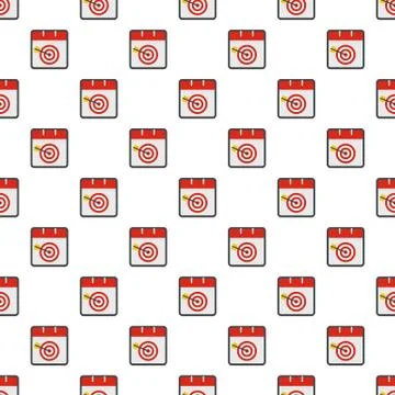 Calendar target pattern seamless Stock Illustration