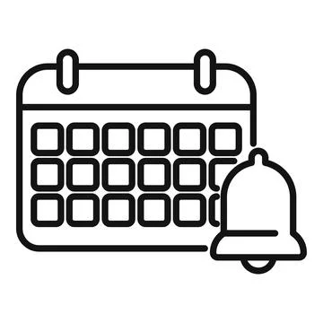 Calendar task schedule icon outline vector. Event time 스톡 일러스트