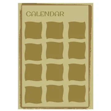 Calendar template Stock Illustration