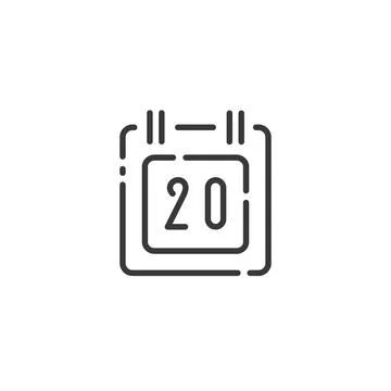 Calendar thin line icon. Diary date. Outline commerce vector illustration Stock Illustration