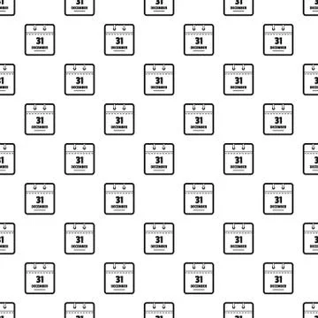 Calendar thirty first december pattern seamless vector 스톡 일러스트