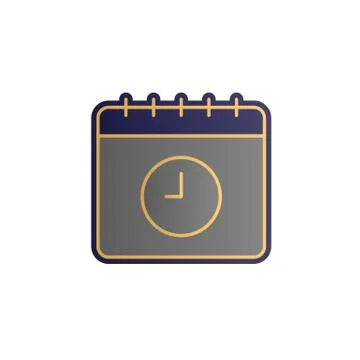 Calendar, time color gradient vector icon Stock Illustration