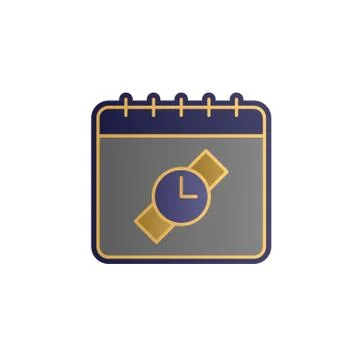 Calendar, time color gradient vector icon Stock Illustration
