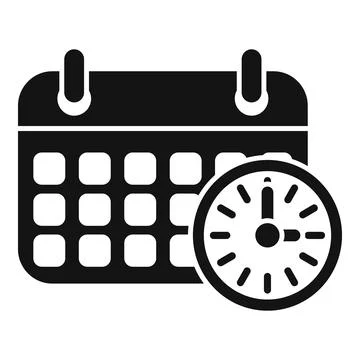 Calendar time icon simple vector. Work control Stock Illustration
