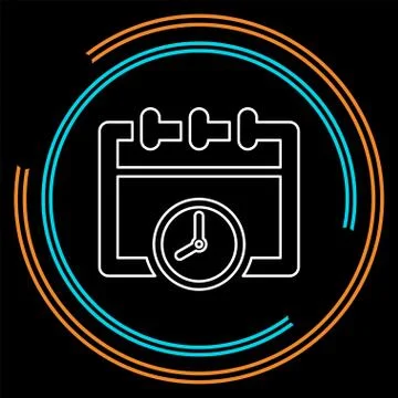 Calendar time icon - vector deadline Stock Illustration