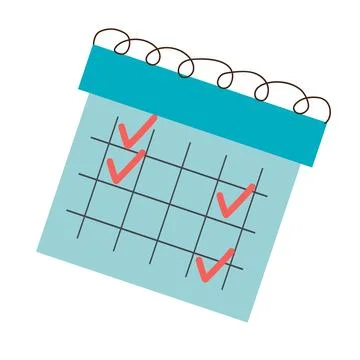 Calendar. Time Management, Work Organization and Life Events Notification, .. Stock Illustration