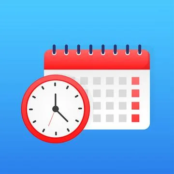 Calendar timer time management, great design for any purposes. Business concept Ilustración de archivo