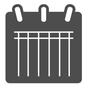 Calendar, timetable, schedule, appointment solid icon, education concept 스톡 일러스트