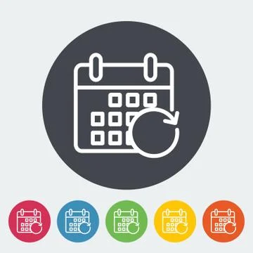 Calendar with upload Stock Illustration