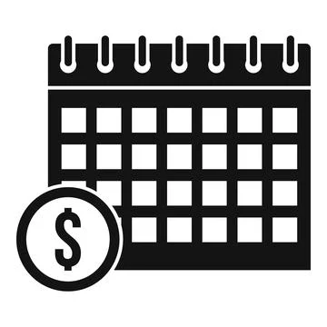 Calendar utilities icon, simple style Stock Illustration