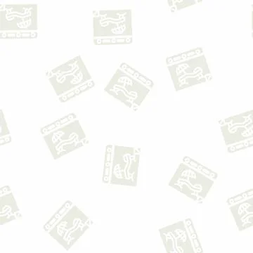 Calendar vacation glyph vector seamless pattern Illustrazione stock
