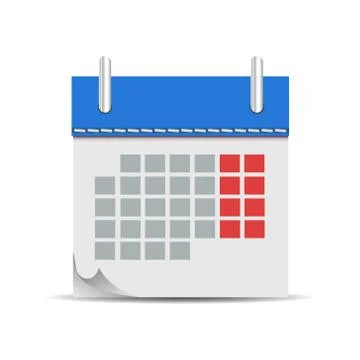 Calendar in vector, flat icon Stock Illustration