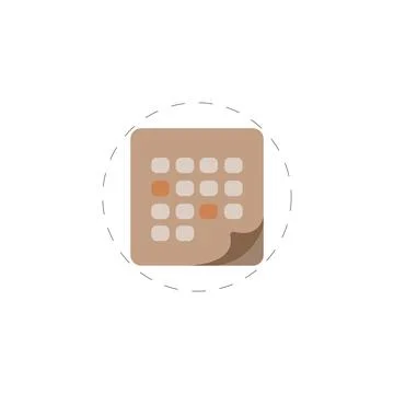 Calendar vector flat illustration icon Illustrazione stock
