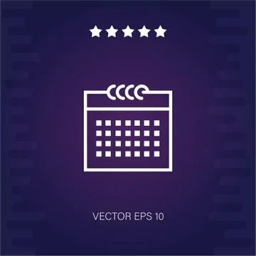 Calendar vector icon Stock Illustration