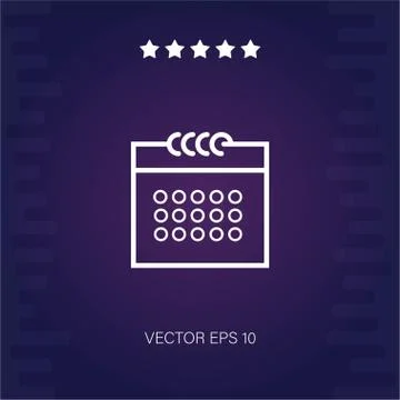 Calendar vector icon Stock Illustration