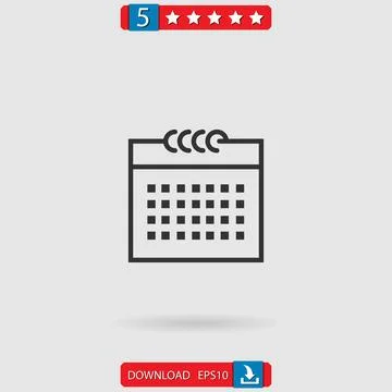 Calendar vector icon Stock Illustration