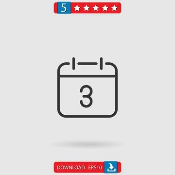 Calendar vector icon Stock Illustration