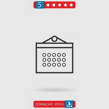 Calendar vector icon Stock Illustration