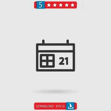 Calendar vector icon Illustrazione stock
