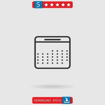 Calendar vector icon Stock Illustration