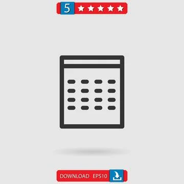 Calendar vector icon Stock Illustration