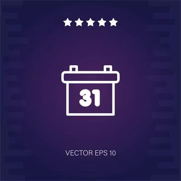 Calendar vector icon Illustrazione stock