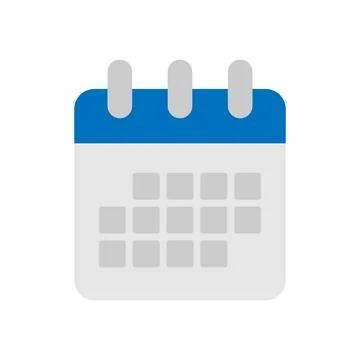 Calendar vector icon isolated on white background Stock Illustration
