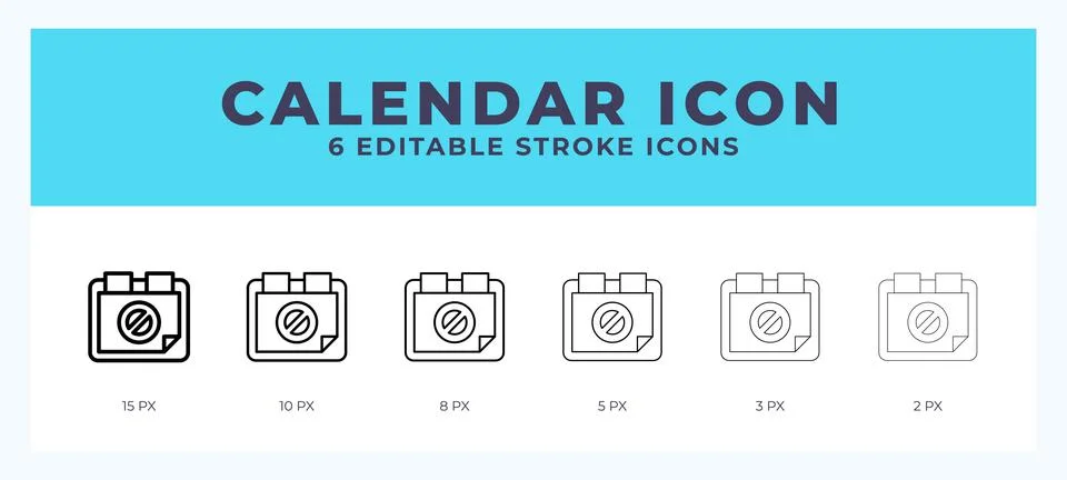 Calendar vector icon for web and app. Editable stroke vector illustration Stock Illustration