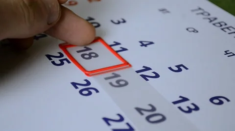 Calendar on the wall Stock Footage 60582900