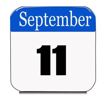 Calendar web button - The 11th of september, three-dimensional rendering, 3D Stock Illustration