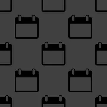 Calendar web icon. flat design. Seamless pattern. Illustrazione stock