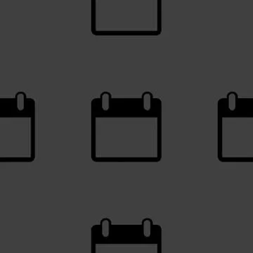 Calendar web icon. flat design. Seamless pattern. 스톡 일러스트
