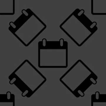 Calendar web icon. flat design. Seamless pattern. Illustrazione stock