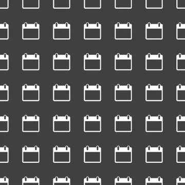 Calendar web icon. flat design. Seamless pattern. Illustrazione stock