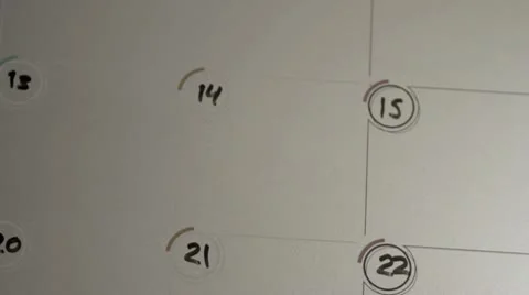 Calendar Wedding Day Stock Footage 10772988