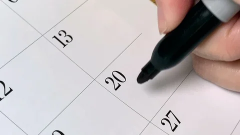 Calendar Wedding Stock Footage 115852288