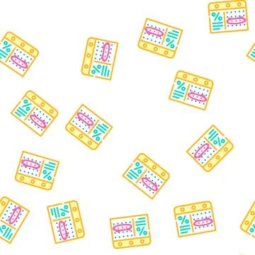 Calendar with week of discounts vector seamless pattern Stock Illustration