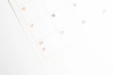Calendar on white background Stock Photos