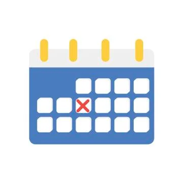 Calendar on white background. Vector illustration in trendy flat style. EPS 10 Stock Illustration