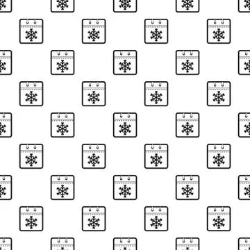 Calendar winter pattern seamless vector Illustrazione stock