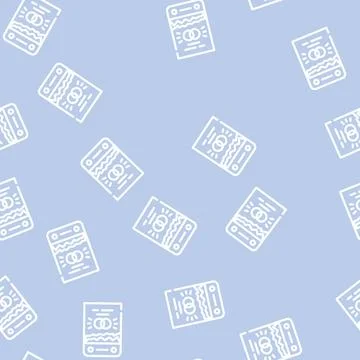 Calendare with wedding date line vector seamless pattern Stock Illustration