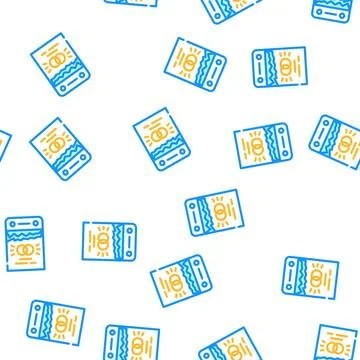 Calendare with wedding date vector seamless pattern Stock Illustration