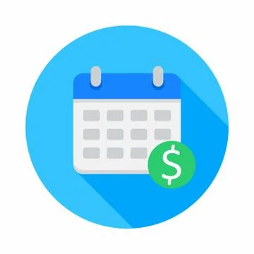 Calendar,Payment Day, Vector, Flat icon Stock Illustration