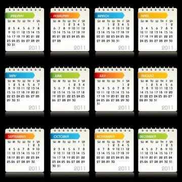 Calendars on abstract background Stock Illustration