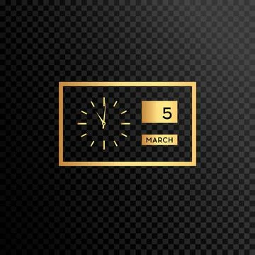 Calendars and clocks. Vector clock icon. Schedule, appointment, important date Stock Illustration