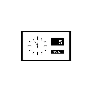 Calendars and clocks. Vector clock icon. Schedule, appointment, important date Stock Illustration