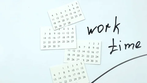 Calendars and work time Stock Footage 87061959