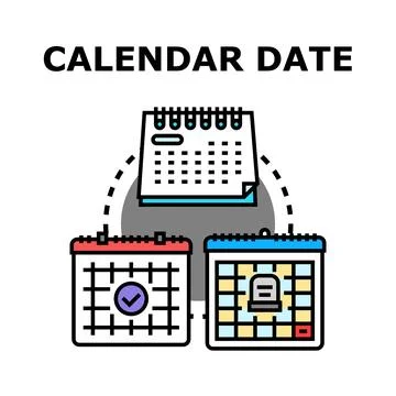 Calendars planning appointments and marking important dates Stock Illustration