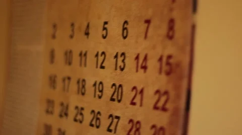 Calender 2017th on the wall Stock Footage 68991510