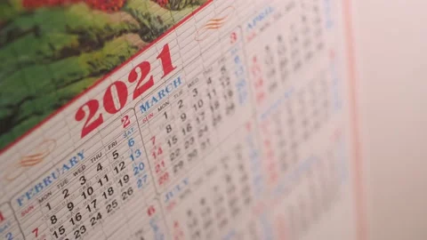 Calender 2021 Stock Footage 165604974